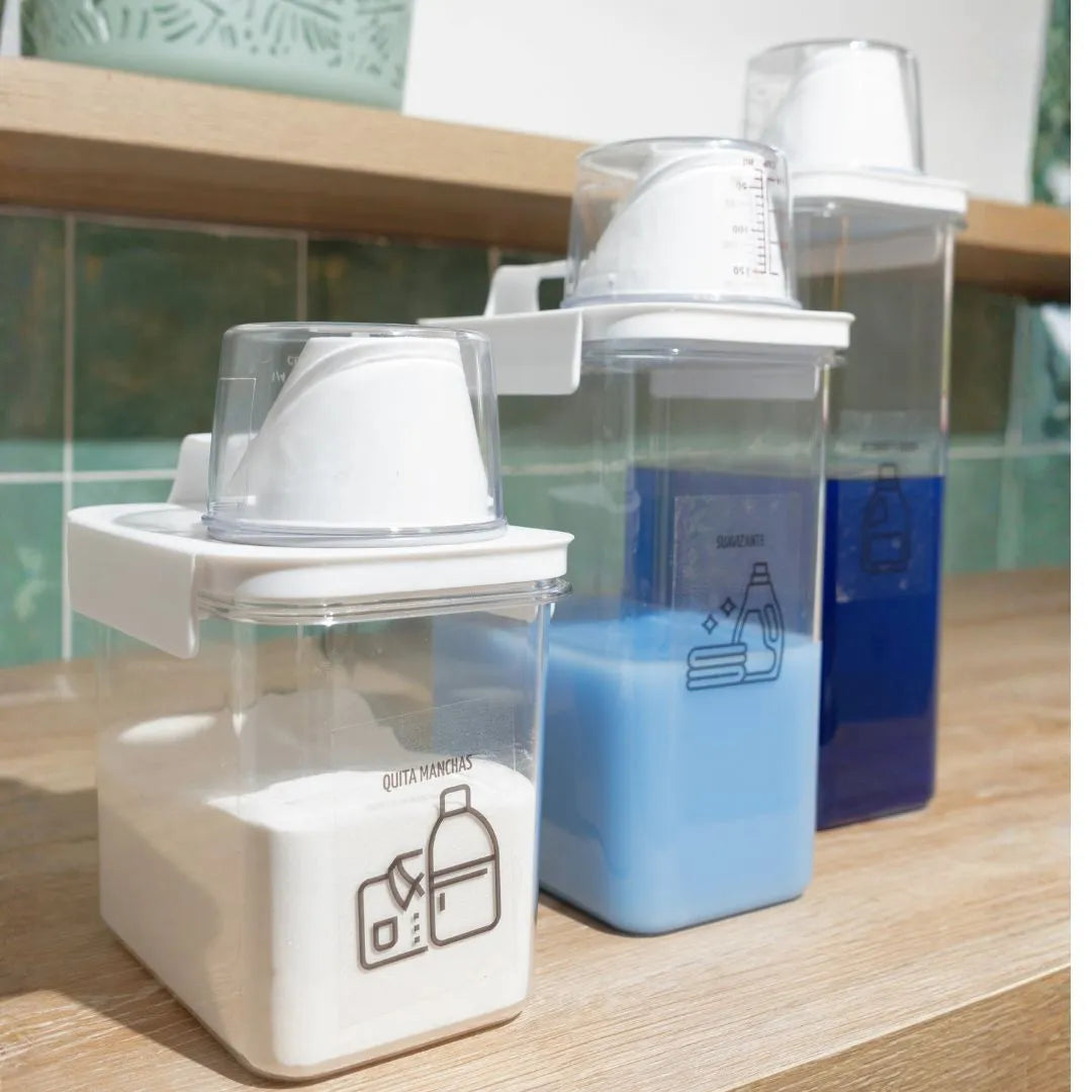 Set Dispensador y Organizador Lavandería