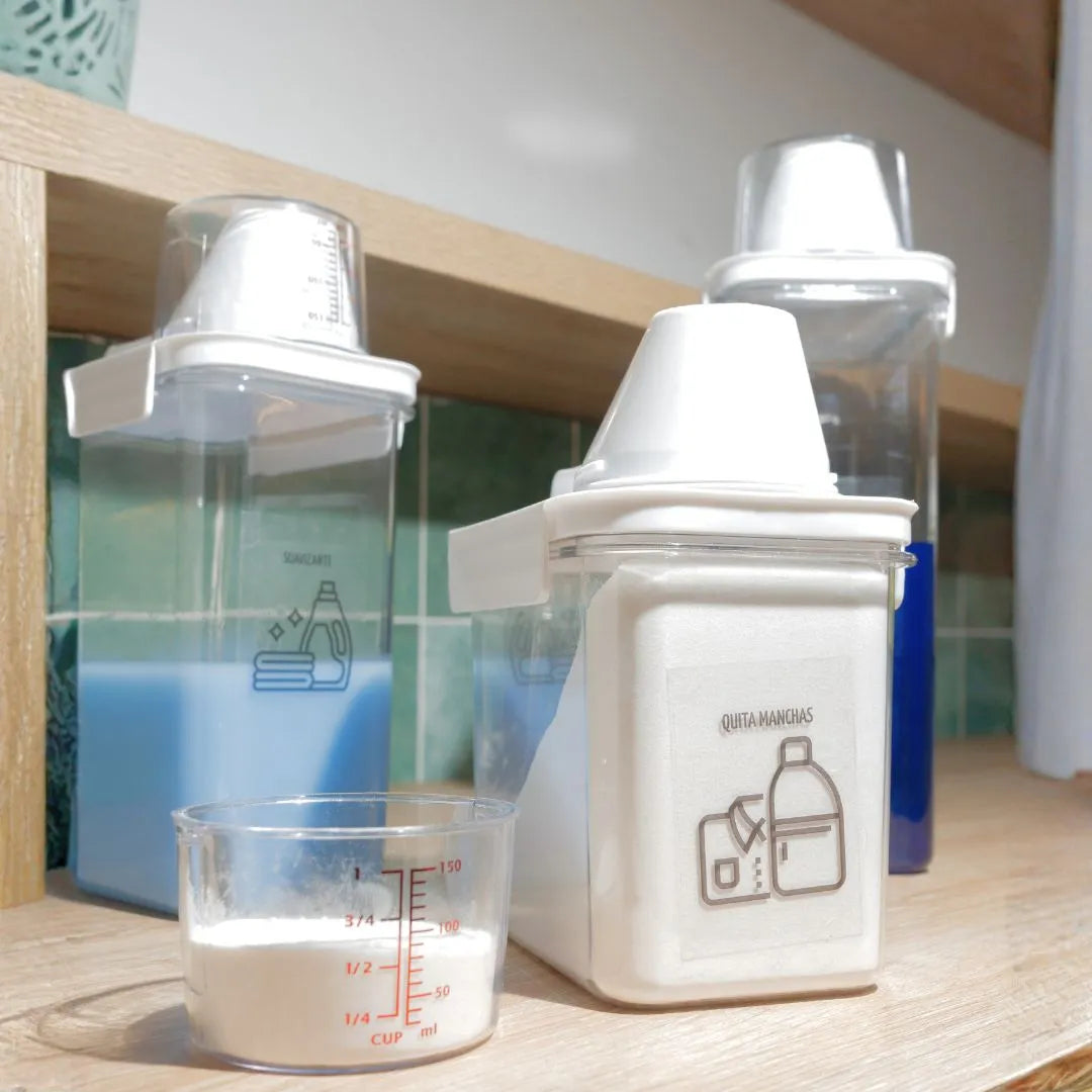 Set Dispensador y Organizador Lavandería
