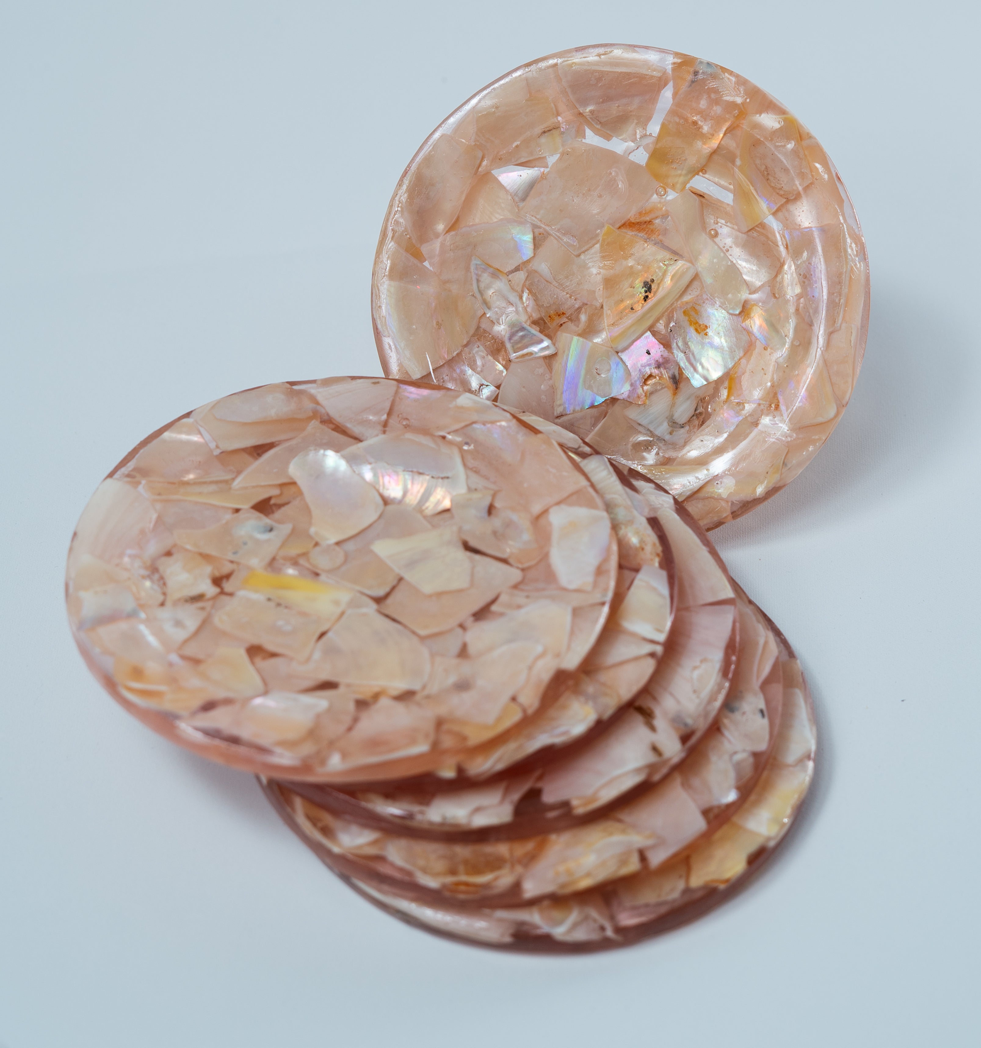 Portavasos x 6 en Concha de Nácar