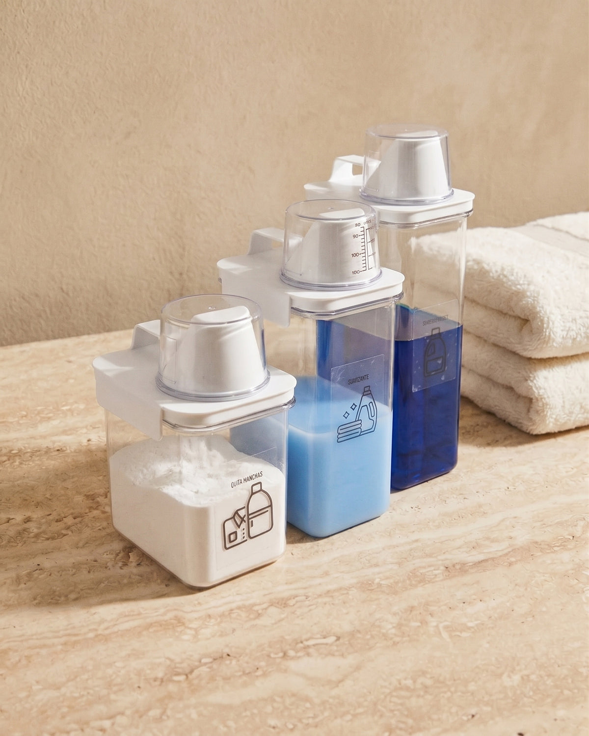 Set Dispensador y Organizador Lavandería