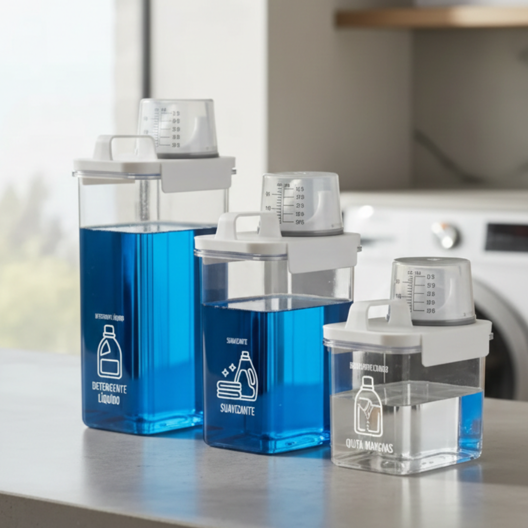 Set Dispensador y Organizador Lavandería