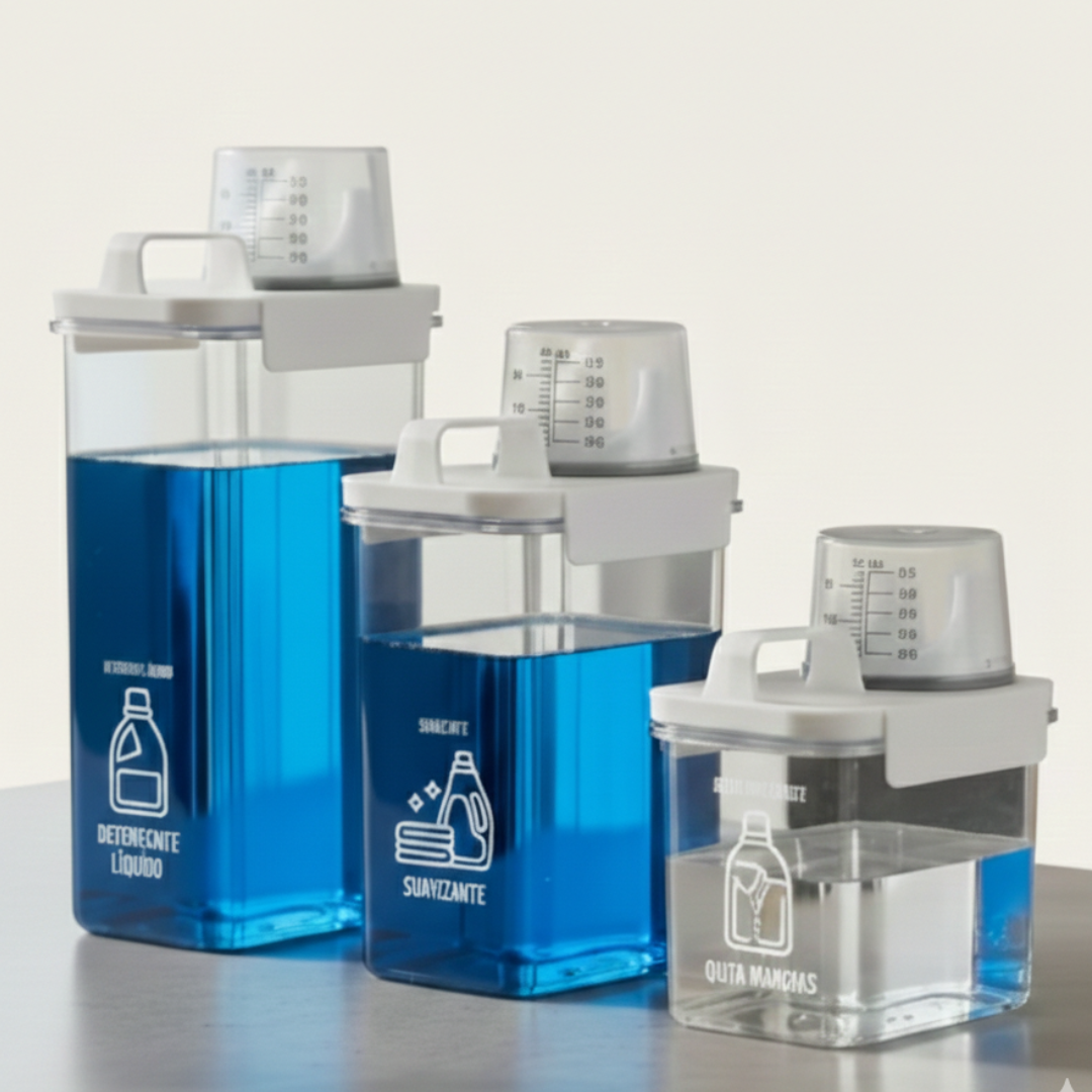 Set Dispensador y Organizador Lavandería