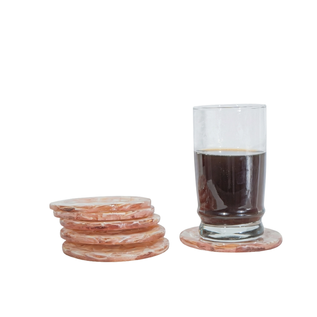 Portavasos x 6 en Concha de Nácar