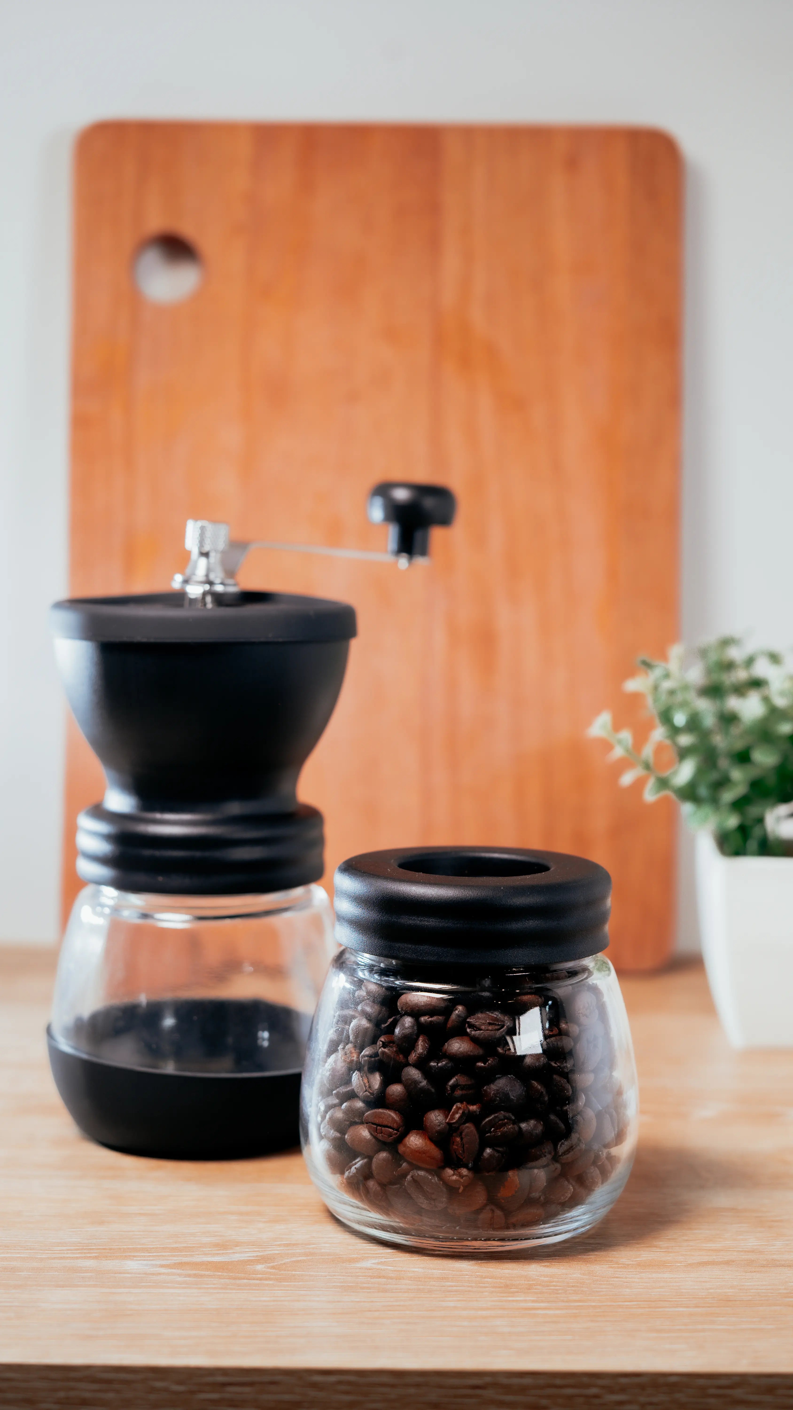 Molino De Café Manual con doble recipiente